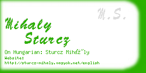 mihaly sturcz business card